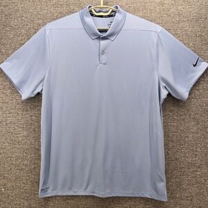Nike Mens Polo Shirt Size XXL Blue Golf Dri-Fit Athleisure Sport Fitness Light